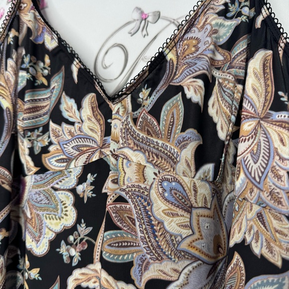 Zimmermann dress paisley floral soft stretchy lace detail trim adjustable straps - Picture 4 of 10